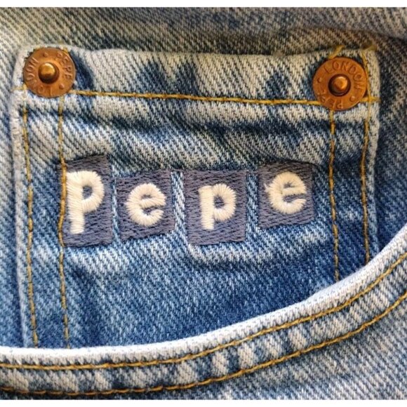 Vintage Buckle Pepe Jeans 26 Betty High Rise Embroidered Raw Cuff - Picture 15 of 15
